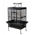 Prevue Hendryx Select Wrought Iron Play Top Parrot Cage Black