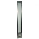 Ideal Pet Products Fast Fit Pet Patio Door Cat Flap  Silver Frame 77 5/8" to 80 3/8"