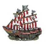 Penn Plax Medium Striped Sail Shipwreck