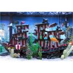 Penn Plax Large Striped Sail Shipwreck