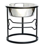 PetsStop Bone Raised Dog Bowl  Small