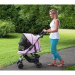 Pet Gear Happy Trails No-Zip Pet Stroller Pink Diamond