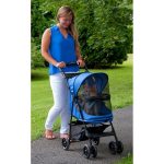 Pet Gear Happy Trails No-Zip Pet Stroller Sapphire